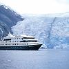 The Australis Cruise line in Glacier Alley in Chile